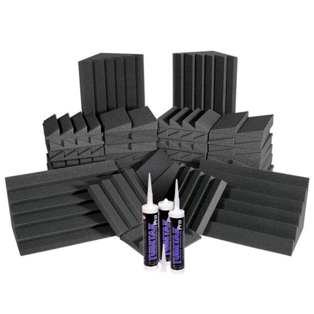 Auralex Alpha-DST Roominator Kit Charcoal es un pack completo de acondicionamiento acústico que combina 4 Trampas de Graves DST-LENRD con 64 paneles absorbentes de 30 x 30 x 5 cm