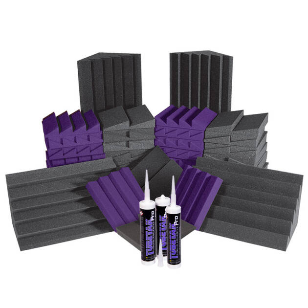 Auralex Alpha-DST Roominator Kit Purple es un pack completo de acondicionamiento acústico que combina 4 Trampas de Graves DST-LENRD con 64 paneles absorbentes de 30 x 30 x 5 cm