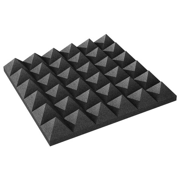 Auralex Studiofoam Pyramids son paneles absorbentes de sonido para acondicionar acústicamente estudios de grabación, salas de mezcla y locales de ensayo. Reverberación controlada con un ambiente vivo.