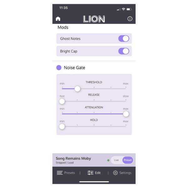 Universal Audio UAFX Lion ‘68 Super Lead Amp es un pedal de emulación de amplificador y pantalla estéreo con tres emulaciones de amplificador de válvulas Super Lead