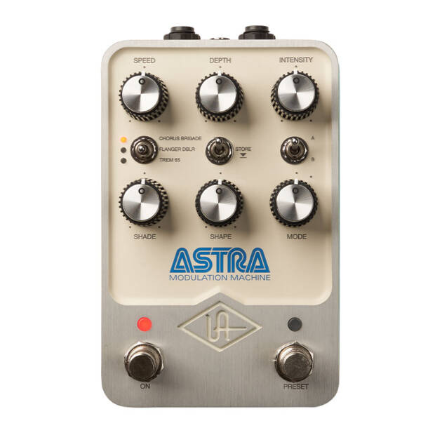 Universal Audio UAFX Astra Modulation Machine es un pedal de modulación estéreo