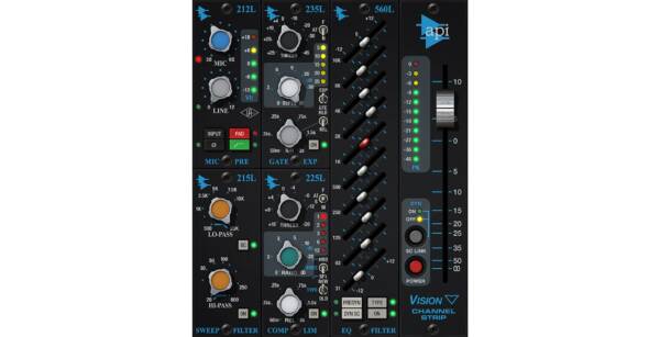 Universal Audio API Vision Channel Strip Collection es un plug-in de emulación UAD que pone en tus manos todas las funciones críticas de grabación y mezcla de los legendarios módulos de compresión, puerta y filtro de API.