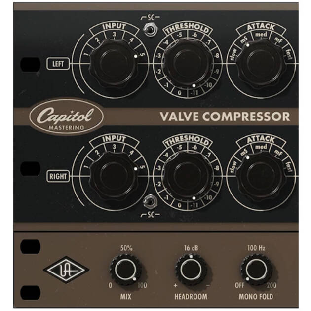 Universal Audio Capitol Mastering Compressor, plug-in de emulación que te ofrece el sonido del CM5511, un legendario compresor a válvulas de los estudios Capitol.