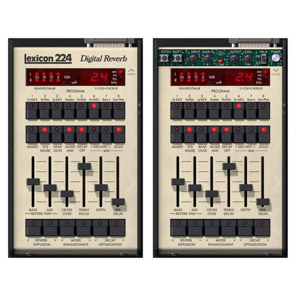 Universal Audio Lexicon 224 Digital Rever, plug-in de emulación que recrea la reverberación legendaria del Lexicon 224.