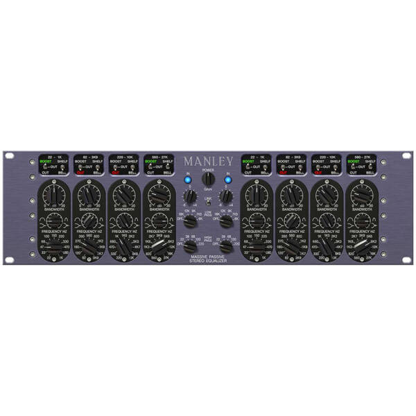 Universal Audio Manley Massive Passive EQ es un plug-in de emulación que replica el ecualizador de dos canales y cuatro bandas a válvula,