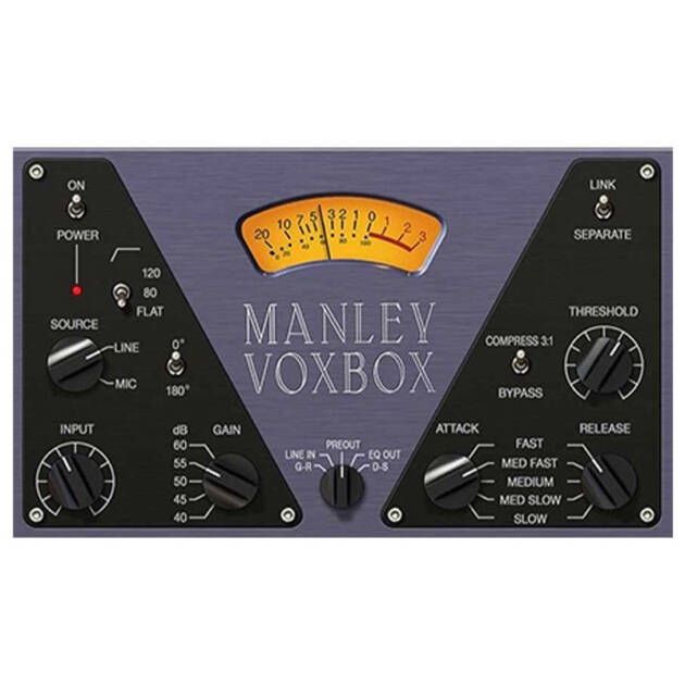 Universal Audio Manley VOXBOX Channel Strip, plug-in que emula un preamplificador de micrófono a válvulas Clase A