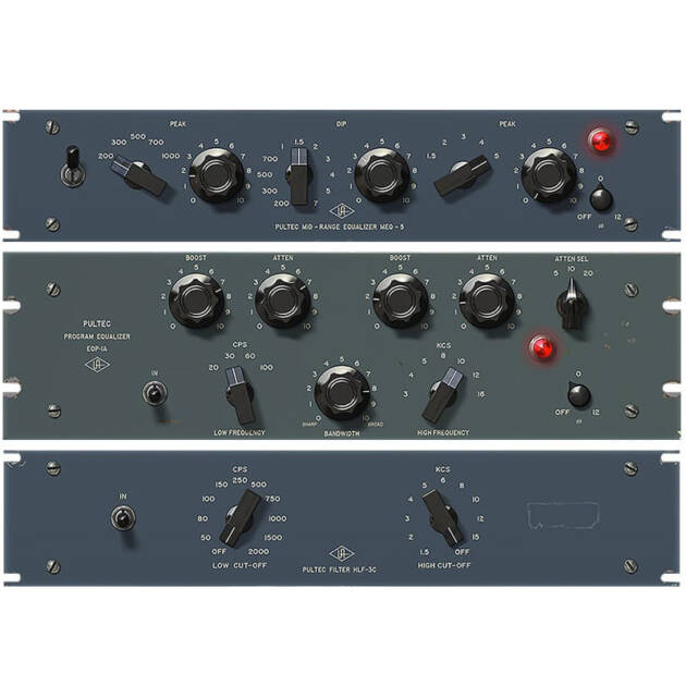 Universal Audio Pultec Passive EQ Collection es un plug-in de emulación UAD que revitaliza tus pistas con la calidez analógica de ecualizadores de válvulas vintage.