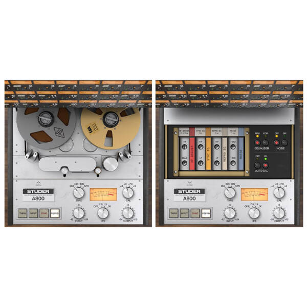 Universal Audio Studer A800 Tape Recorder es un plug-in de emulación que recrea fielmente el cálido y clásico sonido analógico del grabador de cinta Studer A800,