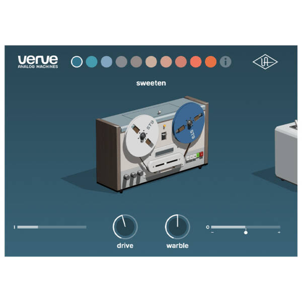 Universal Audio Verve Analog Machines es un plug-in que proporciona saturación y efectos análogos vibrantes, ideal para músicos y productores modernos
