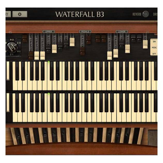 Universal Audio Waterfall B3 Organ es un plugin de emulación del órgano Hammond B3 y su altavoz rotatorio Leslie 147