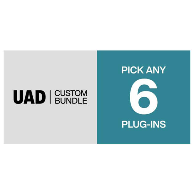 Universal Audio UAD Custom 6 Bundle es un paquete de plug-ins UAD con 6 plug-ins seleccionables,