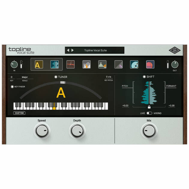 Universal Audio Topline Vocal Suite, plug-in UAD de corrección de tono, emulacin analógica, versión Native. Distribuidor oficial Universal Audio.