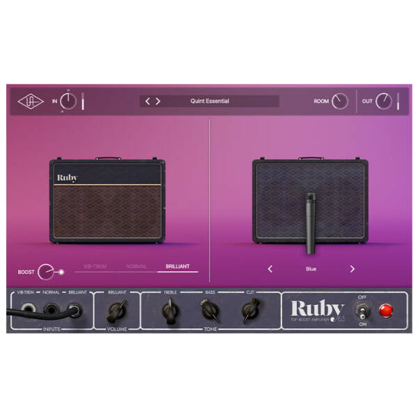 Universal Audio UAD Ruby '63 Top Boost Amp, plug-in UAD, emulación amplificador a válvulas británico, versión Native. Distribuidor oficial Universal Audio.