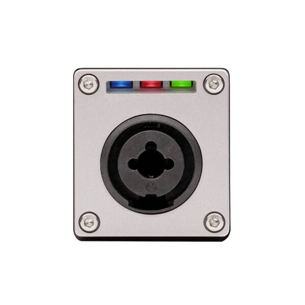 Apollo e1x: preamplificador de micrófono/línea de 1 canal para audio Dante, con previos Unison a través de Apollo x16D y diseño PoE.