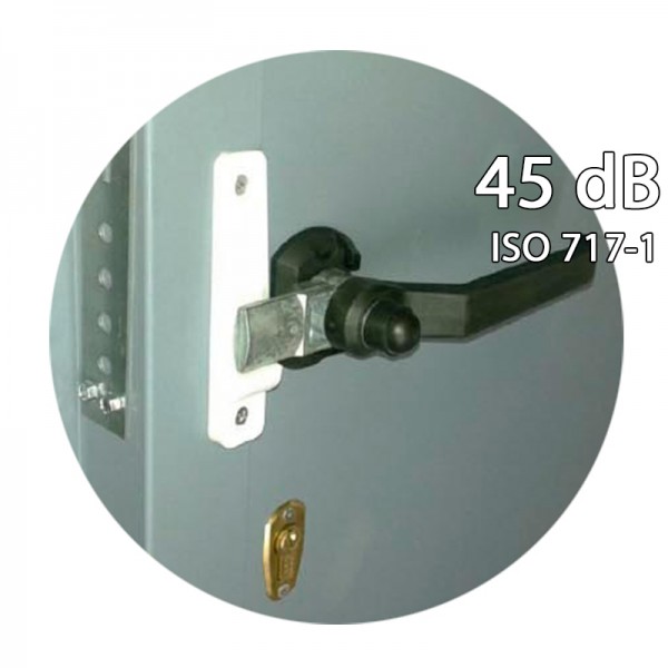 Puerta acustica para estudio con 45db de aislamiento, color gris