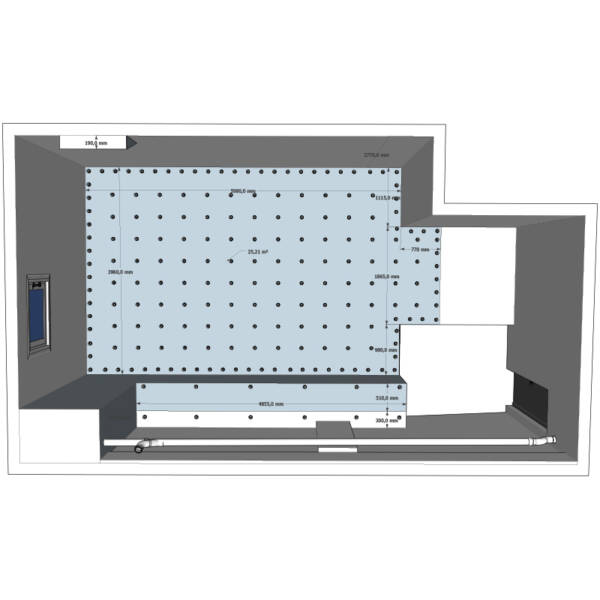asesoramiento acustico-pack 4 horas: plano distribucion amortiguadores