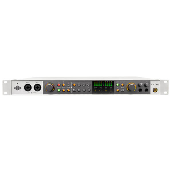 Universal Audio Volt 876 USB Recording Studio es una interfaz de audio USB, en formato rack, de 24 entradas / 28 salidas, con ocho preamplificadores de estilo vintage, compresores analógicos de estilo 1176