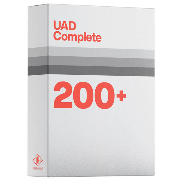 Universal Audio UAD Complete es un bundle de más de 200 plug-ins que reúne toda la biblioteca UAD, con los títulos de Universal Audio y los catálogos de Brainworx, Softube y Sonnox, además de otros fabricantes de la plataforma.