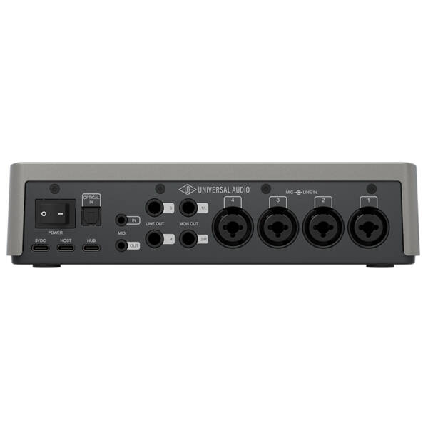 Universal Audio Volt 4P Max es una interfaz de audio USB de sobremesa con 12 entradas y 6 salidas, conversión de 32 bits y hasta 192 kHz.
